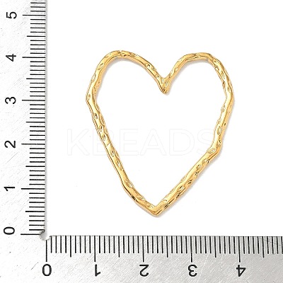 304 Stainless Steel Textured Heart Linking Rings LS-STAS-G373-02G-03-1