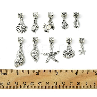 Marine Organism Theme Tibetan Style Alloy Pendant PALLOY-FS00004-1