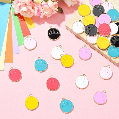 35Pcs 7 Styles Alloy Enamel Pendants ENAM-YW0008-01-1