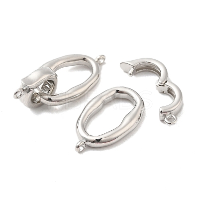 Brass Fold Over Clasps KK-F860-66P-1