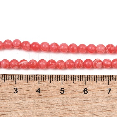 Dyed Synthetic Rhodochrosite Beads Strands GG-CBA0389-A03-4mm-1