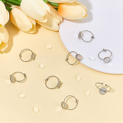 DIY Oval Finger Ring Making Kits DIY-ME0002-68P-1