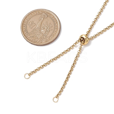 304 Stainless Steel Slider Necklace Makings AJEW-JB01274-01-1