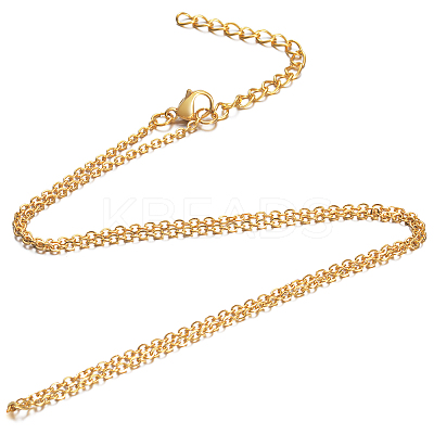 304 Stainless Steel Pendant Necklaces NJEW-H430-06G-1