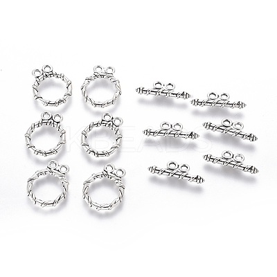 Tibetan Style Alloy Toggle Clasps LS-LF10797Y-NF-1