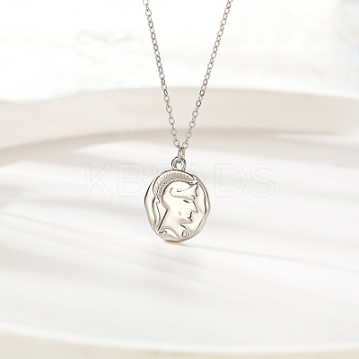 304 Stainless Steel Knight Helmet Pendant for Women's Daily Wear WR2131-2-1