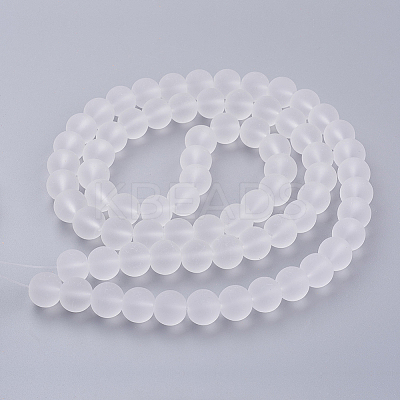 Baking Paint Transparent Glass Bead Strands X-GLAA-S031-12mm-13-1