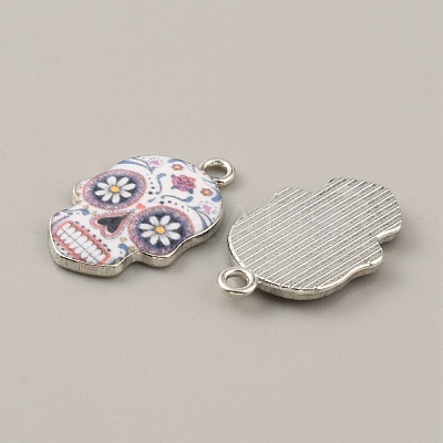 Alloy Enamel Pendants FIND-CJC0015-09G-1
