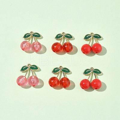 9Pcs 3 Styles Acrylic & Alloy Enamel Pendants ENAM-FS0004-72-1