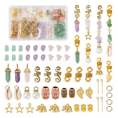 DIY Alloy Hair Dreadlocks Braiding Kits DIY-TA0004-48-1