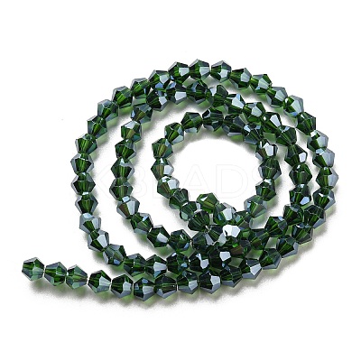 Transparent Electroplate Glass Beads Strands GLAA-F029-2mm-C25-1
