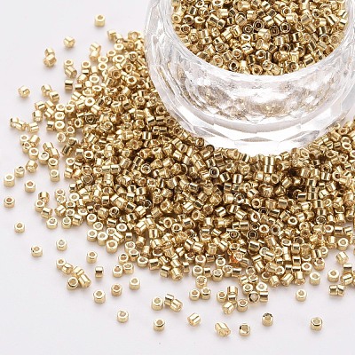 Plated Glass Cylinder Beads SEED-S047-E-005-1
