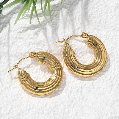 304 Stainless Steel Hoop Earrings for Women EJEW-L296-041G-1