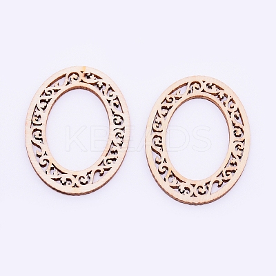 Unfinished Natural Wood Linking Rings LS-WOOD-WH0103-80-1