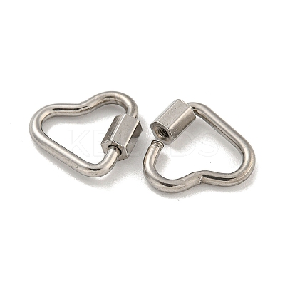 Non-Tarnish 304 Stainless Steel Screw Carabiner Lock Charms STAS-C092-05D-P-1