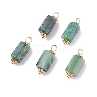 Natural Fuchsite Pendants PALLOY-JF01371-1