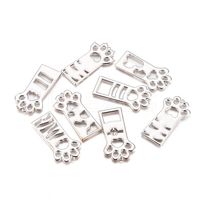 Alloy Open Back Bezel Pendants PALLOY-M184-01P-RS-1