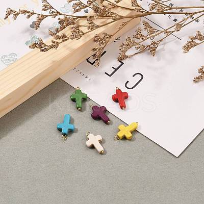 Synthetic Howlite Pendants PALLOY-JF00558-01-1