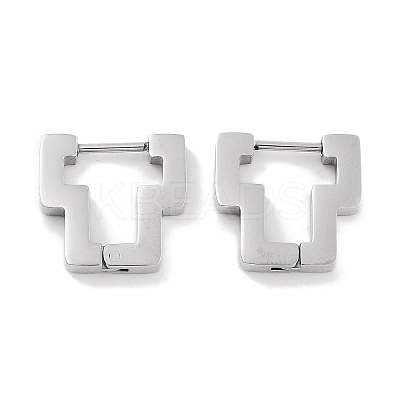 Tarnish Resistant 304 Stainless Steel Huggie Hoop Earrings for Women EJEW-C096-17P-1