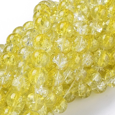 Baking Paint Crackle Glass Bead Strands CCG-S001-8mm-04-1
