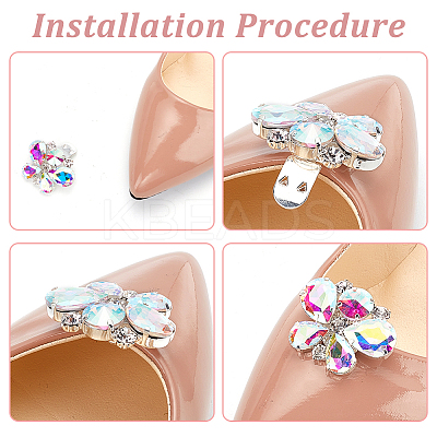 2Pcs Alloy Rhinestone Wedding Shoe Decorations FIND-FG0002-48B-1