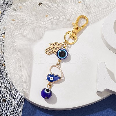 Alloy Enamel Pendant Decorations HJEW-JM01677-03-1