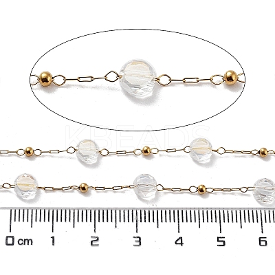 Ion Plating(IP) 304 Stainless Steel Handmade Beaded Chain CHS-K019-03G-02-1
