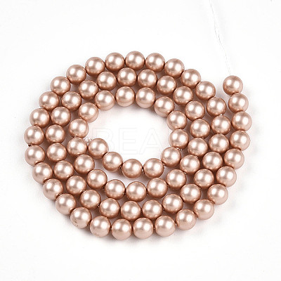Baking Paint Pearlized Glass Pearl Bead Strands HY-N002-5mm-C02-1