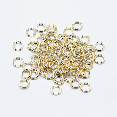 Brass Open Jump Rings KK-G331-08-4x0.7-NF-1
