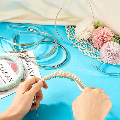30Pcs 3 Styles Hair Accessories Iron Hair Band Findings OHAR-TA0001-08A-1