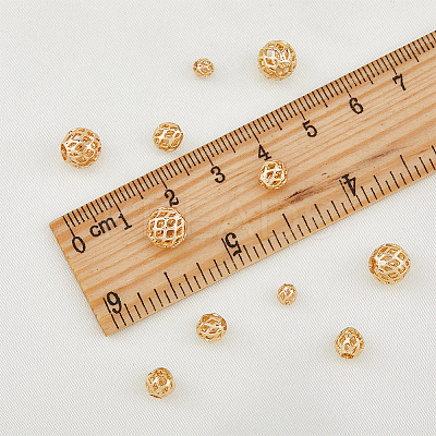 120Pcs 3 Styles Brass Hollow Beads KK-HY0001-70-1