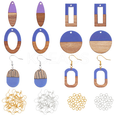 DIY Dangle Earring Making Kits RESI-OC0001-12-1