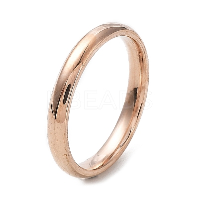 Ion Plating(IP) 304 Stainless Steel Flat Plain Band Rings STAS-I160-D-16mm-RG-1