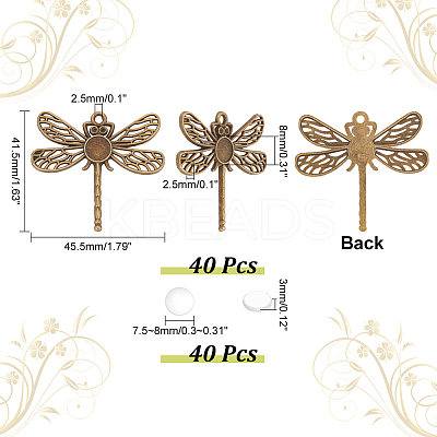 DIY Blank Dome Pendant Making Kit DIY-PH0022-32-1