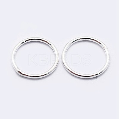 925 Sterling Silver Soldered Closed Jump Rings STER-F036-03S-0.8x6-1