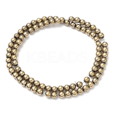 Electroplate Synthetic Magnetic Hematite Beads Strands G-E602-01E-1