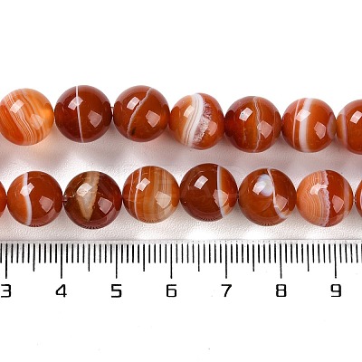Natural Striped Agate/Banded Agate Beads Strands X-G-Z060-A01-C05-1