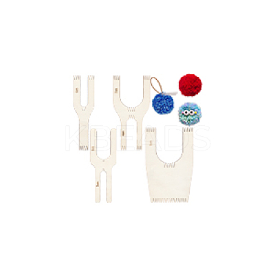 1 Set Wooden Knitting Fork for Hand Loom and Crafts DIY-BC0013-67-1