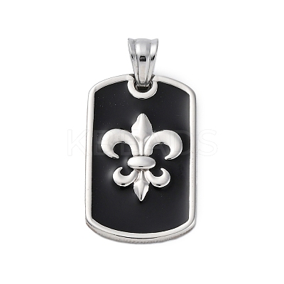 304 Stainless Steel Enamel Pendants STAS-U043-06B-P-1
