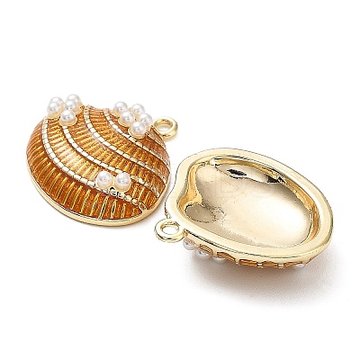 Brass Enamel Pendants KK-Q785-01G-1