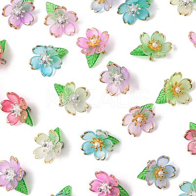 70Pcs Transparent Acrylic Pendants PALLOY-FS00050-1