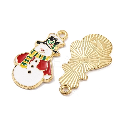 Christmas Theme Rack Plating Alloy Pendants X-FIND-M020-04G-07-1