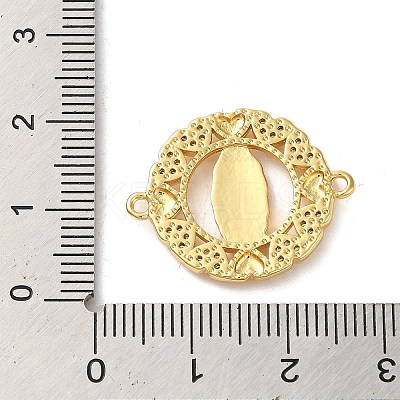 Religion Brass Pave Clear Cubic Zirconia Connector Charms FIND-Z041-13C-1