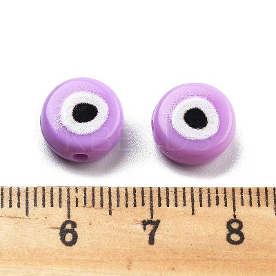 Opaque Printed Acrylic Beads OACR-G038-04H-1