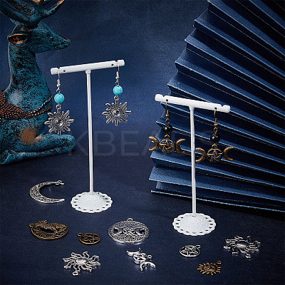 72Pcs 18 Style Tibetan Style Alloy Pendants TIBEP-SC0002-23-1