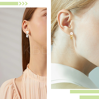 24Pcs 4 Colors Brass Clip-on Earring Findings KK-SC0006-68A-1