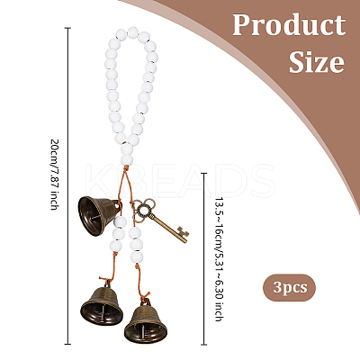 Iron Bell Pendant Decorations HJEW-OC00026-1