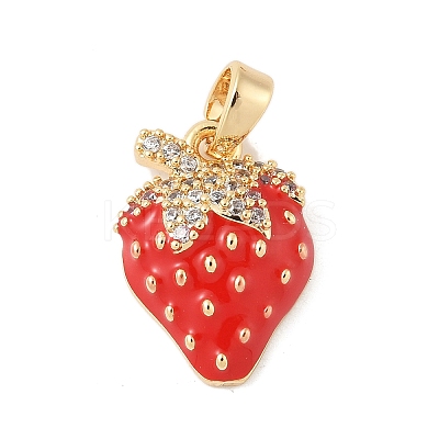 Brass Micro Pave Cubic Zirconia Enamel Pendants LS-KK-M326-05B-G-1