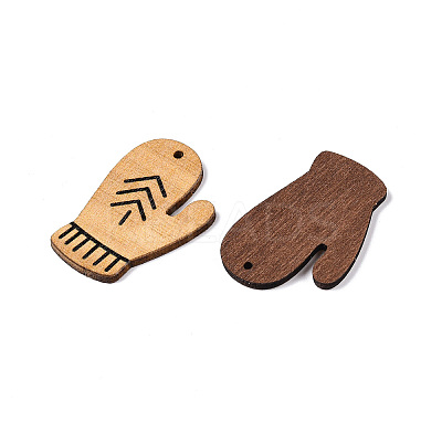 Printed Poplar Wood Pendants FIND-N005-74G-1