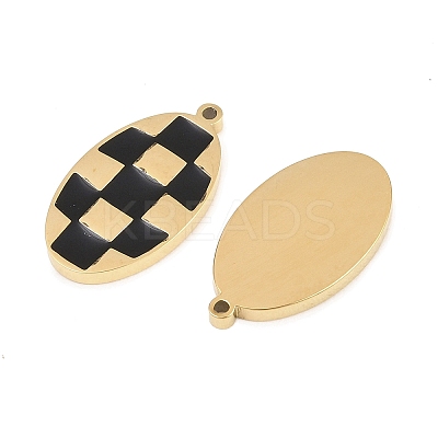 304 Stainless Steel Enamel Pendants STAS-P447-01A-G-1